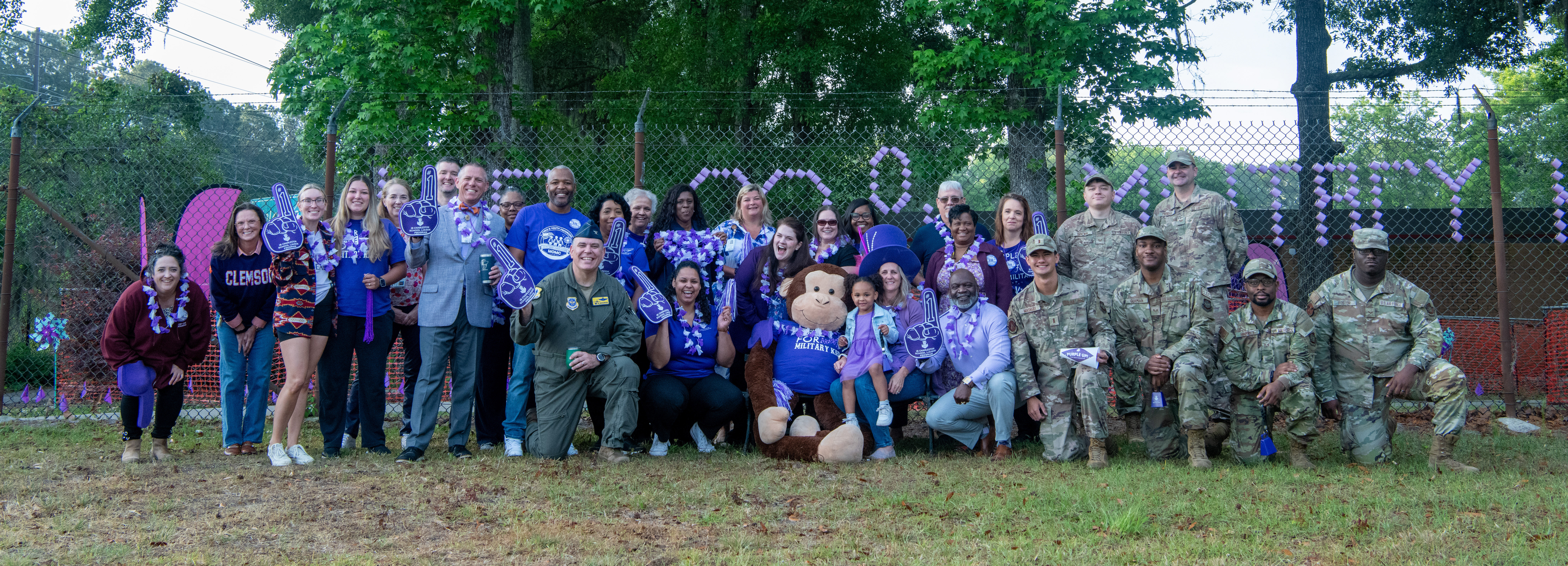 Group photo of the joint base community and leadership.